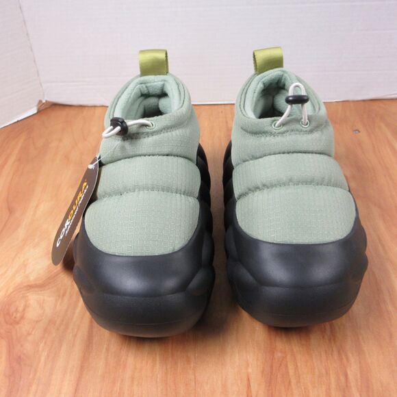 CROCS Overpuff Cordura Shorty Shoes Boots Booties Womens 8 Moss Green Black NWT - Picture 2 of 13